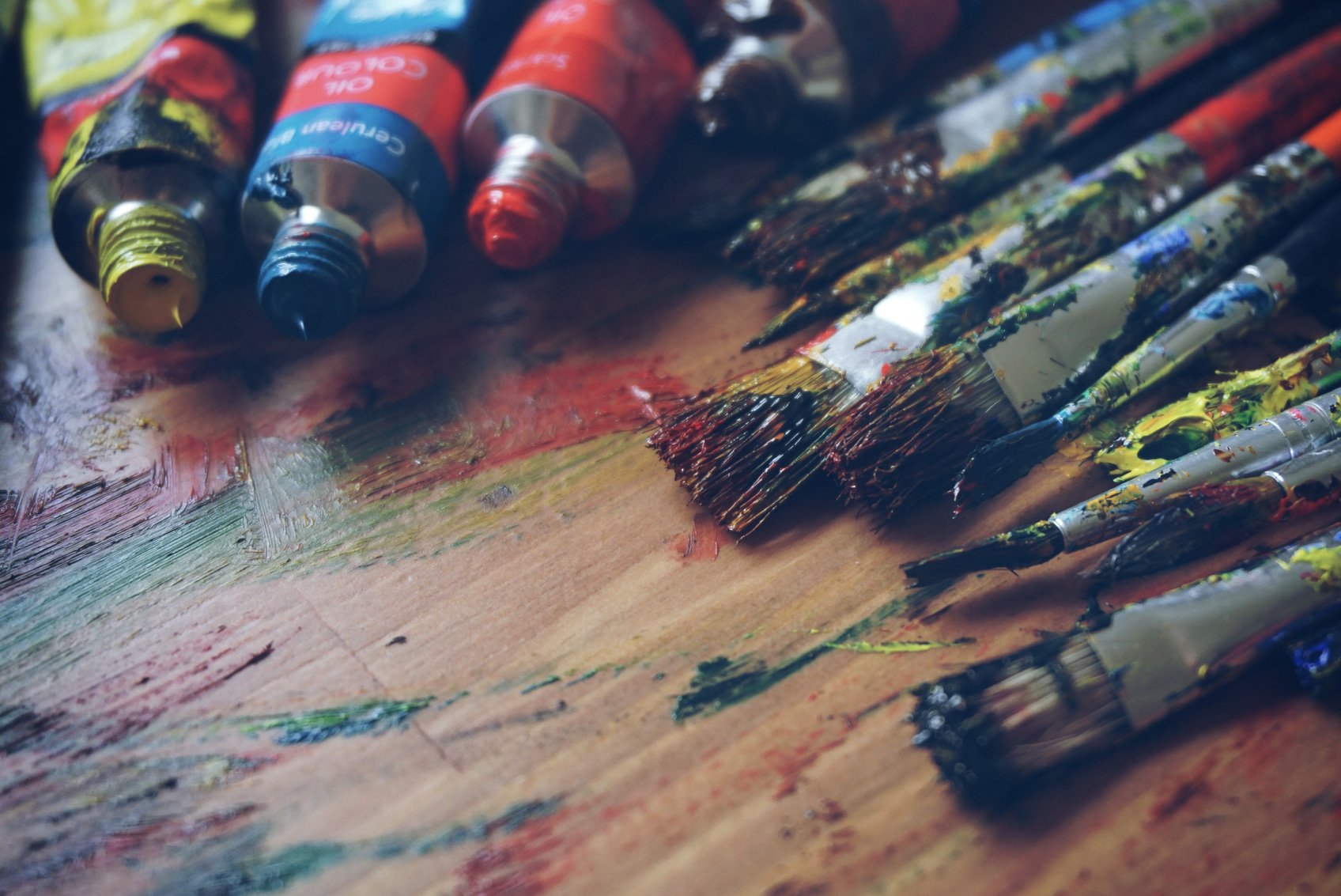 Artist's Paint and Paintbrushes